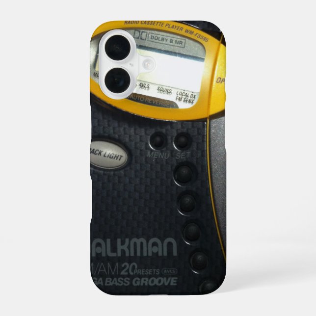 Coque iPhone 16 Cassette Walkman (Verso)