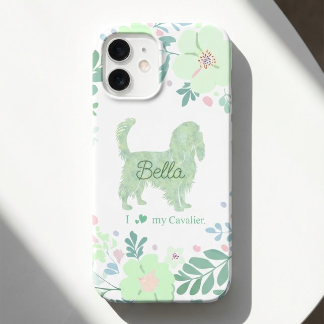 Coque iPhone 16 Cavalier Personnalisé - Floral Vert Menthe (Créateur téléchargé)
