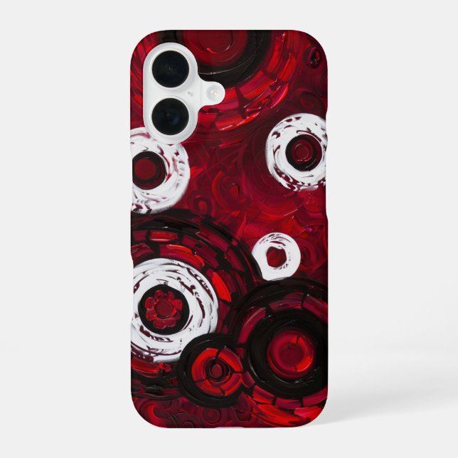 Coque iPhone 16 Cercles dans le vin (Verso)