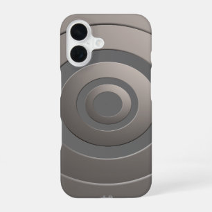 Coque iPhone 16 Cercles Géométriques Moderne Argent avec toutes le