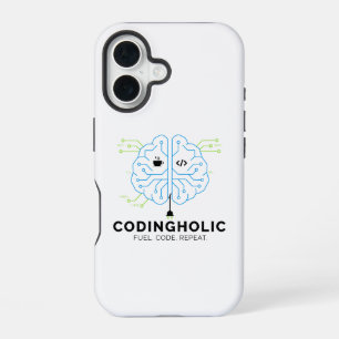 Coque iPhone 16 Cerveau de la technologie propre pour les programm
