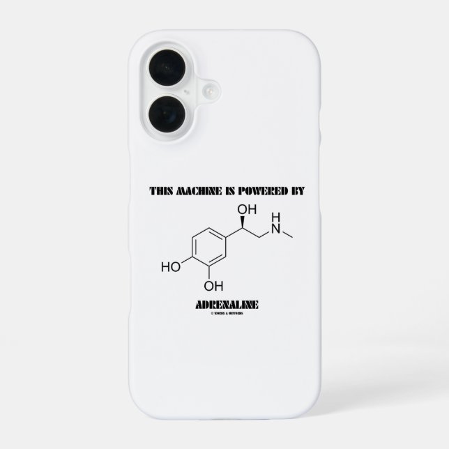 Coque iPhone 16 Cette Machine Est Alimentée Par La Molécule D'adré (Verso)