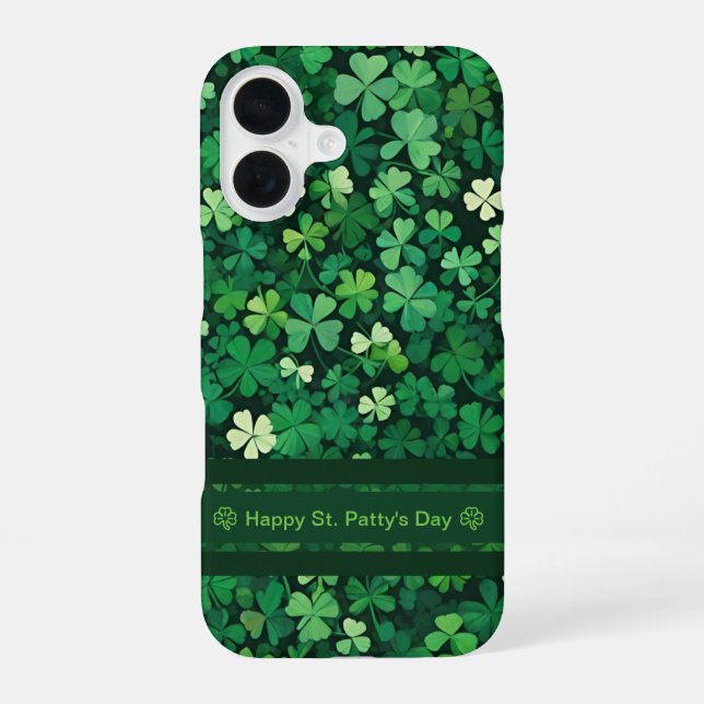 Coque iPhone 16 Champ Clôture chanceux (Verso)
