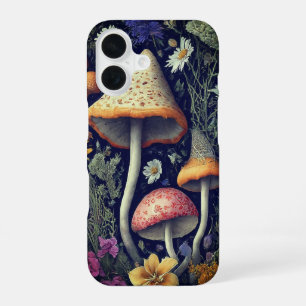 Coque iPhone 16 Champignons de la Forêt Enchantée