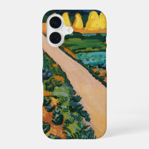 Coque iPhone 16 Champs de légumes par August Macke, Beaux-Arts Vin