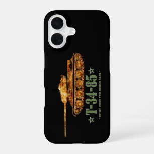 Coque iPhone 16 Char moyen soviétique T-34-85 de la Seconde Guerre