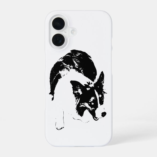Coque iPhone 16 Charme de Corgi Ombre (Verso)