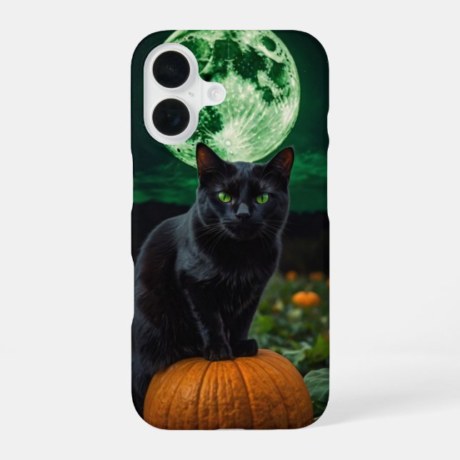 Coque iPhone 16 Chat Lune (Verso)