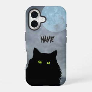 Coque iPhone 16 Chat noir et Lune Coque-Mate Samsung Galax