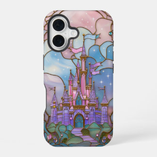 Coque iPhone 16 Château de verre avec Vibrant Pastels