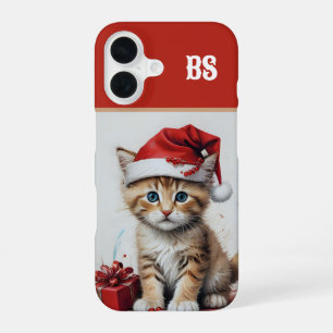 Coque iPhone 16 Chats Festifs en costumes de Noël - Vibes de Noël