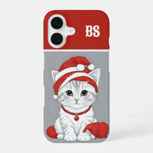 Coque iPhone 16 Chats Festifs en costumes de Noël - Vibes de Noël