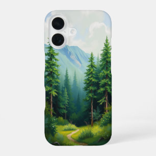 Coque iPhone 16 Chemin forestier : une fuite sereine