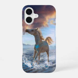 Coque iPhone 16 Cheval arabe "Chevaux de l'île Stellaire"