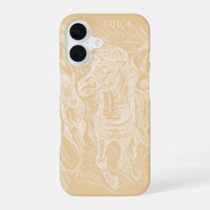 Coque iPhone 16 Cheval au galop – Edvard Munch – Personnalisé
