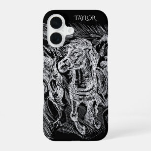 Coque iPhone 16 Cheval au Galop – Edvard Munch Personnalisé