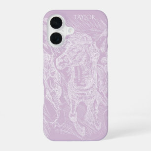 Coque iPhone 16 Cheval au galop – Edvard Munch – Personnalisé