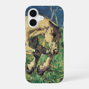 Coque iPhone 16 Cheval au galop par Giovanni Segantini, Art Vintag