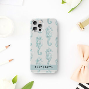 Coque iPhone 16 Chevaux de mer tropicaux, Motif hippocampe, Votre