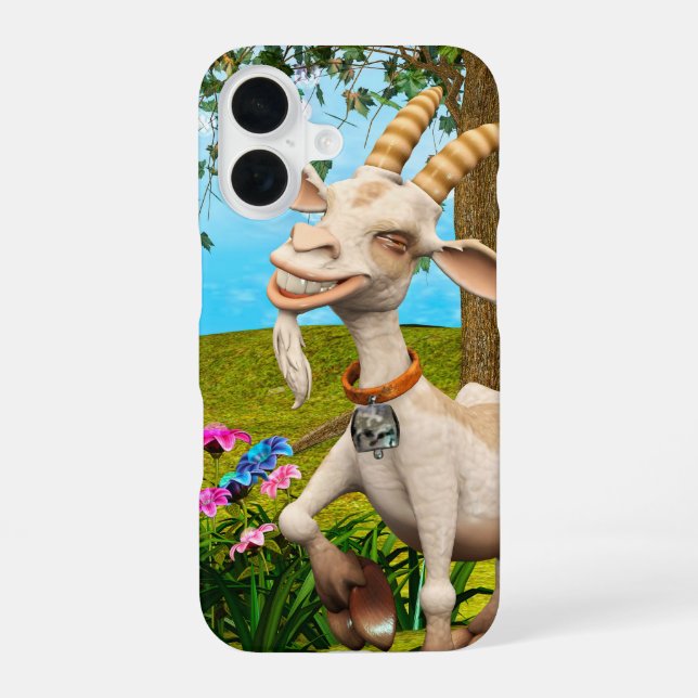 Coque iPhone 16 Chèvre Heureuse (Verso)