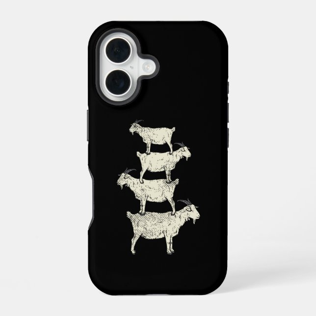 Coque iPhone 16 Chèvre Retro (Verso)