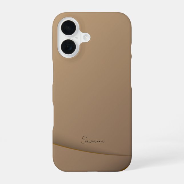 Coque iPhone 16 Chic Design Moderne Monogramme (Verso)