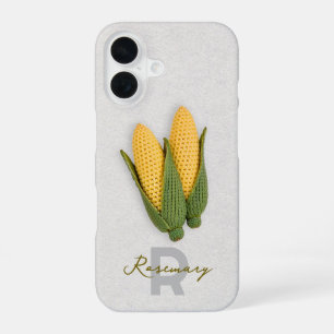 Coque iPhone 16 Chic Grand-mère's Garden Moderne Crochet Nom du ma