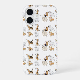 Coque iPhone 16 Chien Animal Cute Corgi Brown Bolonka
