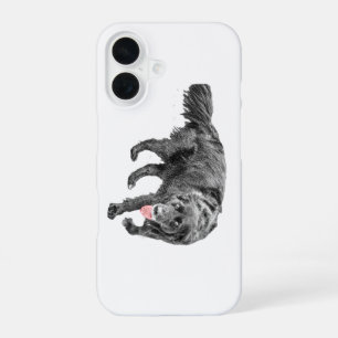 Coque iPhone 16 Chien fidèle avec accent rouge