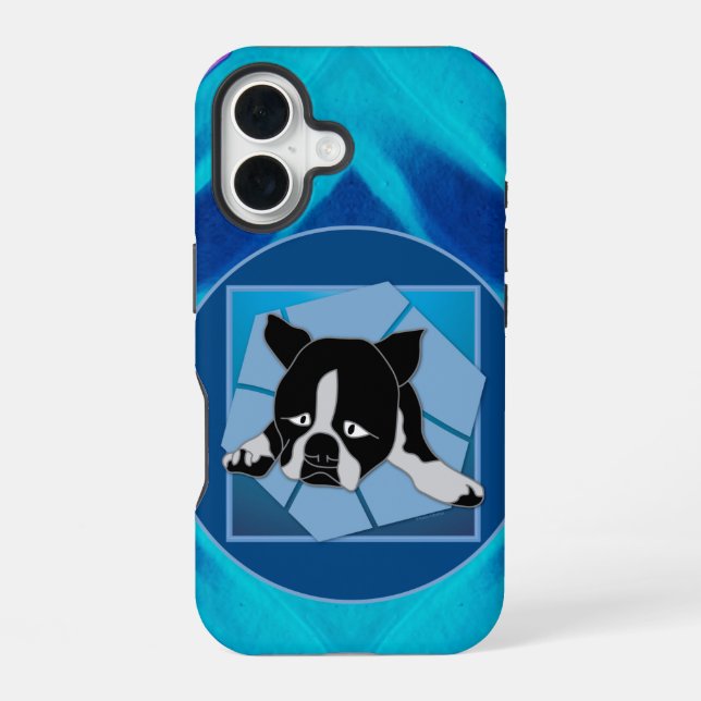Coque iPhone 16 Chiens Tristes (Verso)