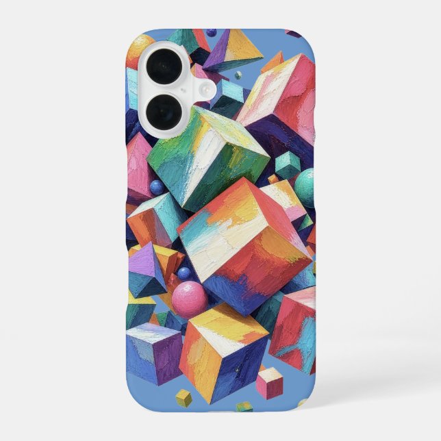 Coque iPhone 16 Chromatic Cube Symphony (Verso)