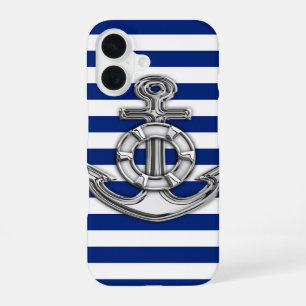 Coque iPhone 16 Chrome Comme Lifesaver sur Décor des bandes Nautiq