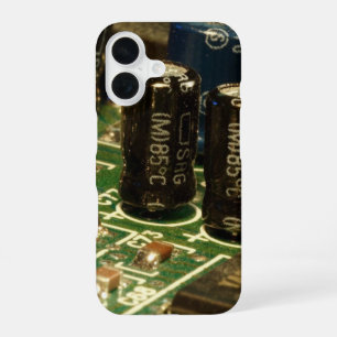 Coque iPhone 16 Circuits informatiques pour technophiles
