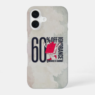 Coque iPhone 16 Citation de livre aquarelle artistique anti-ignora