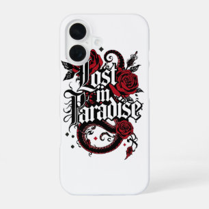 Coque iPhone 16 Citation de style tatouage romantique foncé