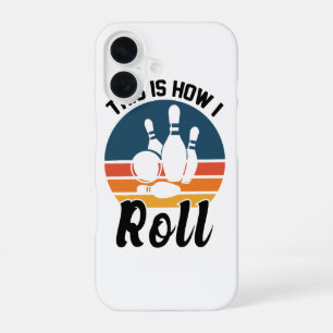 Coque iPhone 16 Citation d'équipe de sport de bowling rétro vintag
