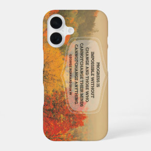 Coque iPhone 16 Citation inspirante de George Bernard Shaw "Change