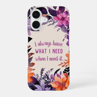 Coque iPhone 16 Citation Inspirationnelle Gratitude Magique Motiva