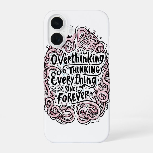 Coque iPhone 16 Citation "Réchir Tout" Relatable (Verso)