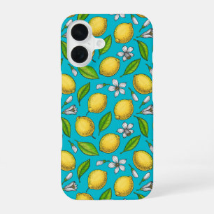 Coque iPhone 16 Citron bleu