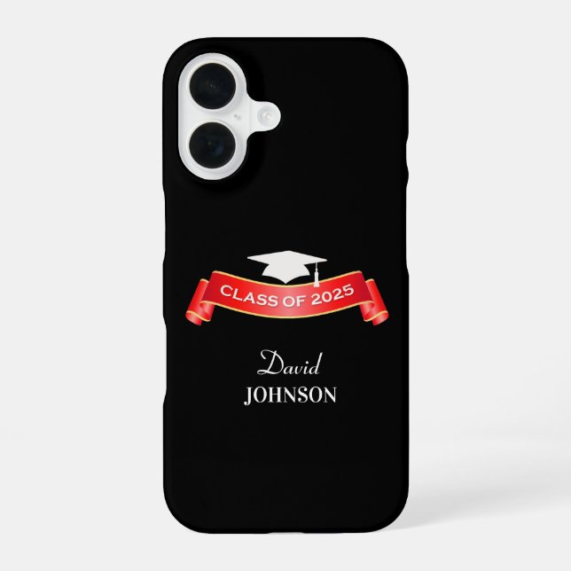 Coque iPhone 16 Classe de 2025 Graduation (Verso)