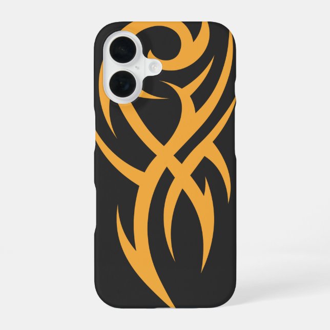 Coque iPhone 16 Classic Tattoo Inspired Line Art Design (Verso)