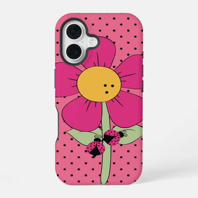 Coque iPhone 16 Coccinelles (Verso)