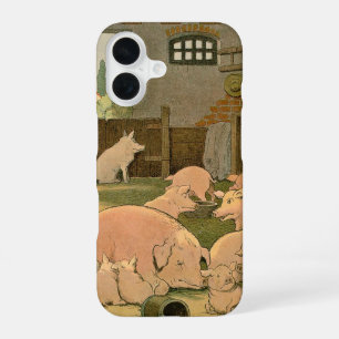 Coque iPhone 16 Cochons et porcelets à la ferme