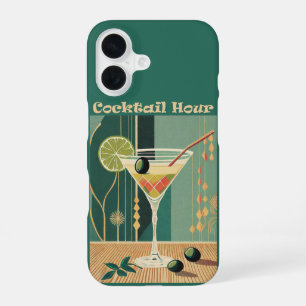 Coque iPhone 16 Cocktail de l'heure Moderne du milieu du siècle Ma