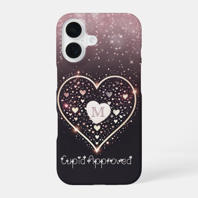 Coque iPhone 16 Coeur Confetti de Cupid (Verso)