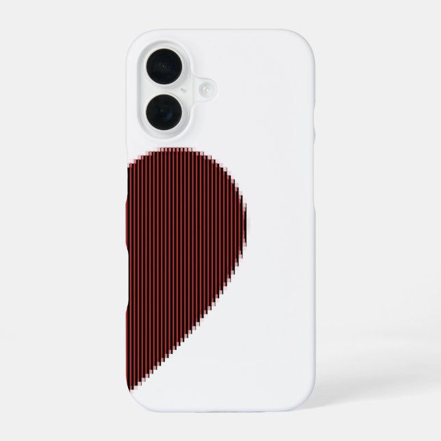 Coque iPhone 16 Cœur connectable en art ASCII (Verso)