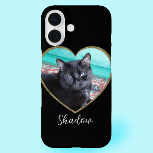Coque iPhone 16 Coeur de Parties scintillant modèle photo avec ani