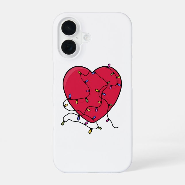 Coque iPhone 16 Coeur éclairé (Verso)