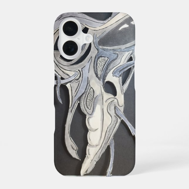 Coque iPhone 16 cœur extraterrestre (Verso)
